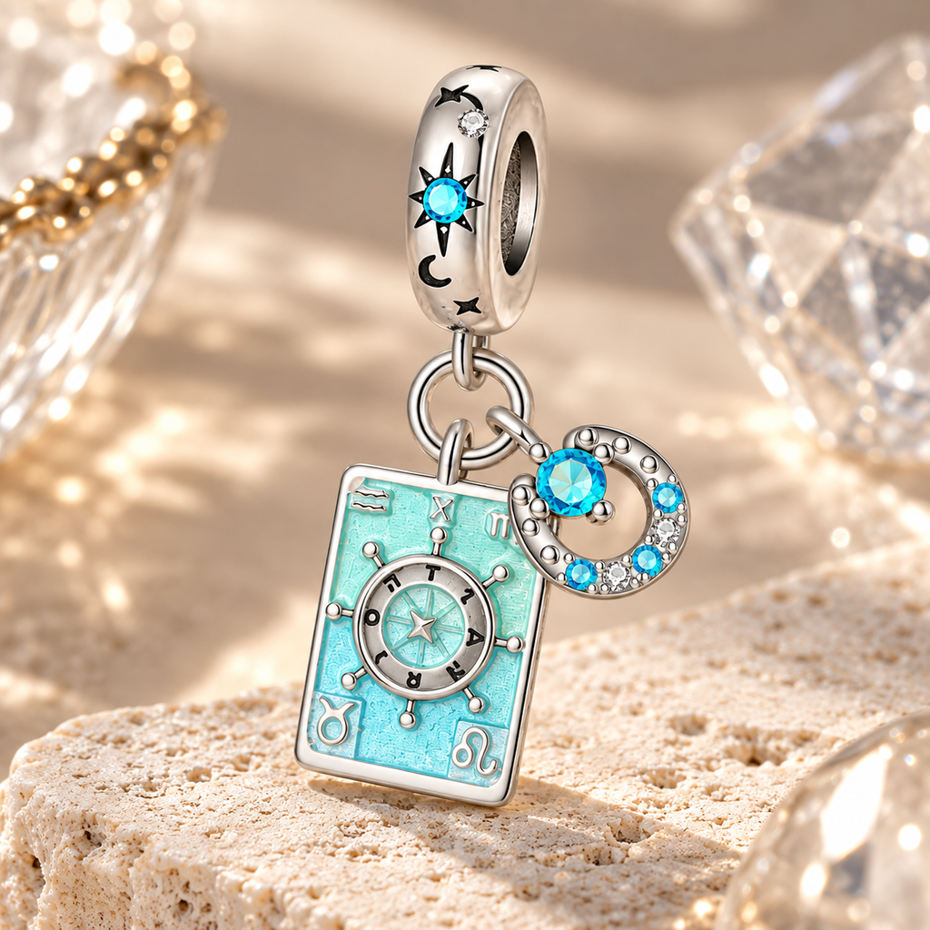 Wheel of Fortune Tarot Charm