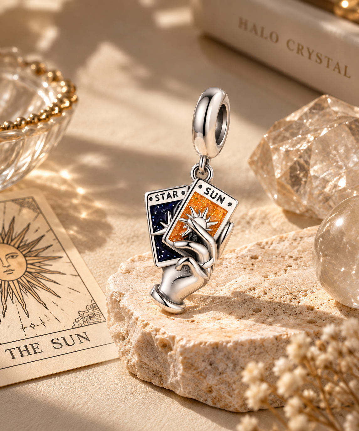 Sun & Star Tarot Charm