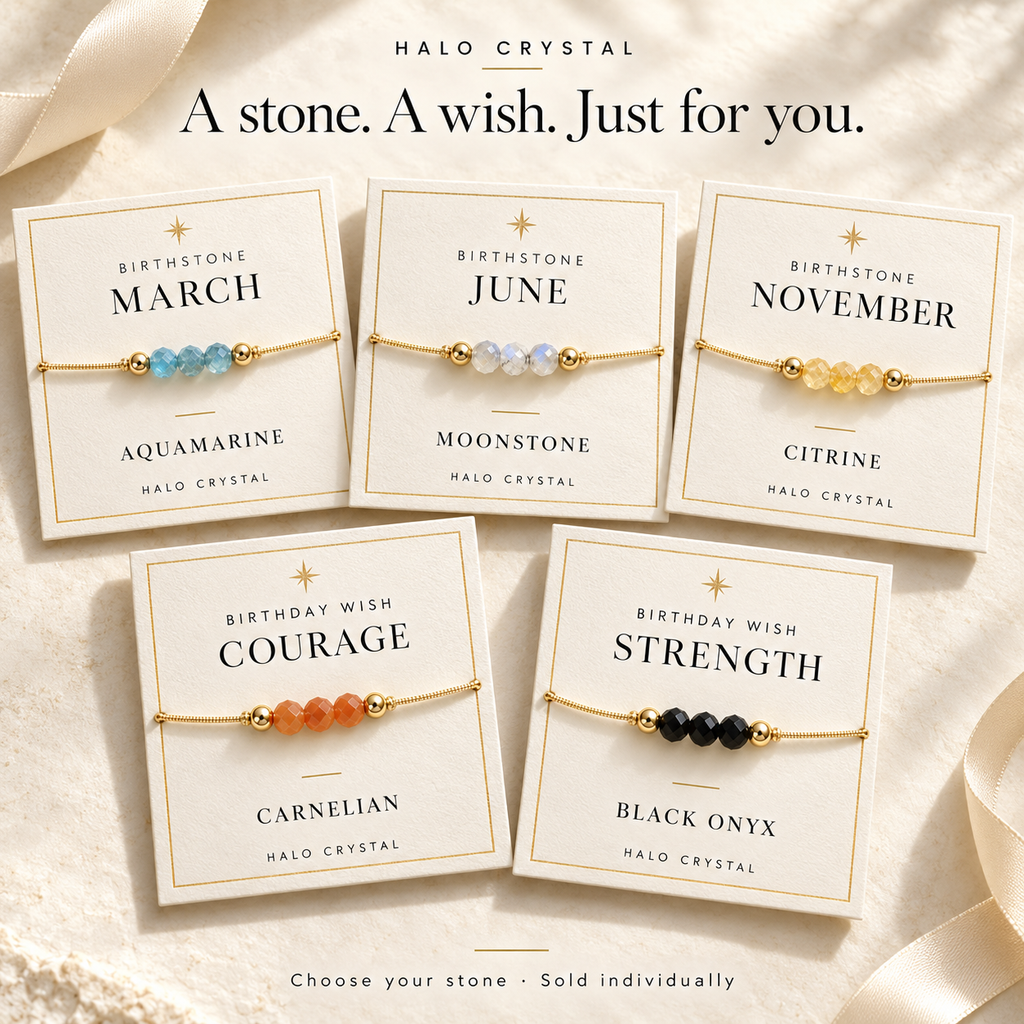 Birthstone Wish Bracelet — Choose Your Month