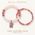 The Lovers Stack Set – Tarot Charm + Faceted Gemstone Bracelet