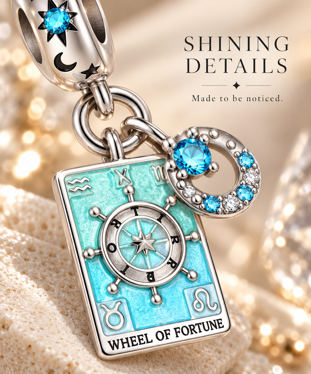 Wheel of Fortune Tarot Charm