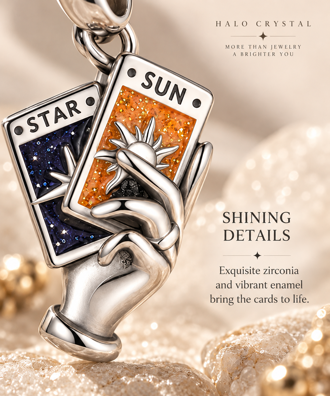 Sun & Star Tarot Charm
